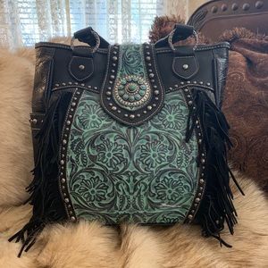 Genuine Leather Western Handbag